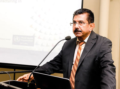 Dr. Anil Jasinghe addressing the session